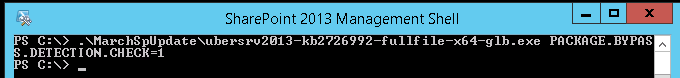 The expected version of the product was not found on the system SharePoint 2013