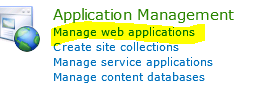 Manage web application in SharePoint