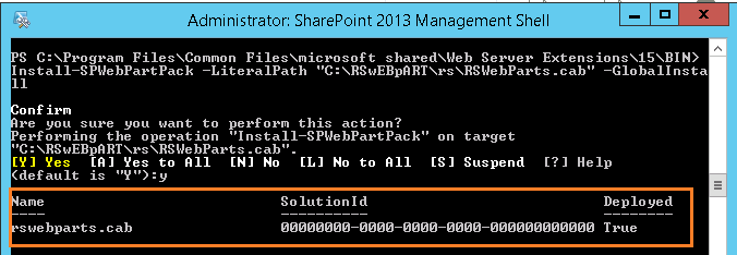 Install and configure the Reporting Service web part In SharePoint 2013.