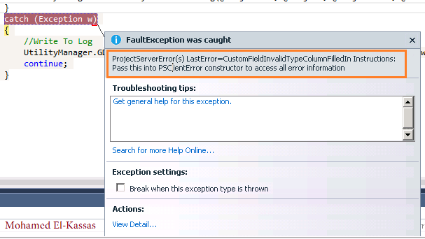 Update Enterprise Custom Field Value using PSI in Project Server