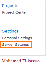 Project Server Setting