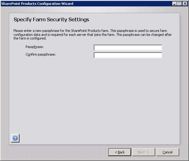 Specify Farm Security Settings