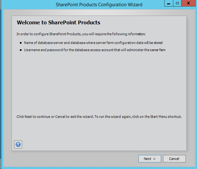 Run SharePoint-Server-2016-Configuration-Wizard-Started
