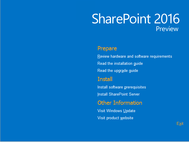 Install SharePoint 2016 step by step