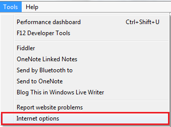 tools-internet options