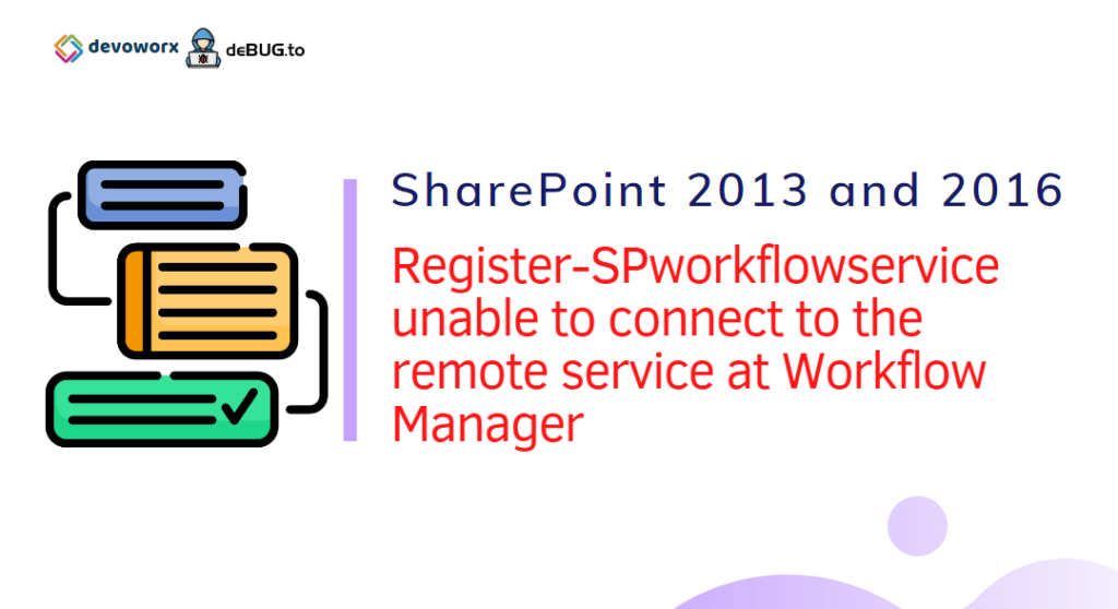 Unable to connect to the remote service Workflow Manager
