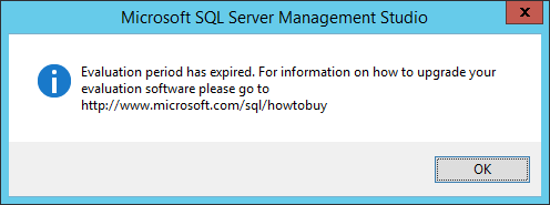 SQL Server Trial period has expired