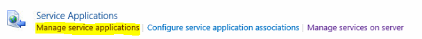 manage service application