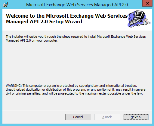 Install Microsoft Exhanage Webservices 1