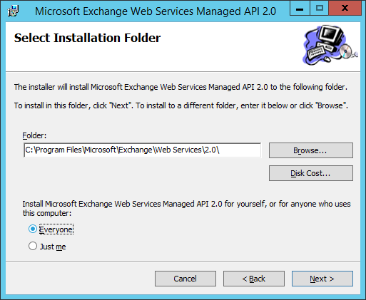 Install Microsoft Exhanage Webservices 3