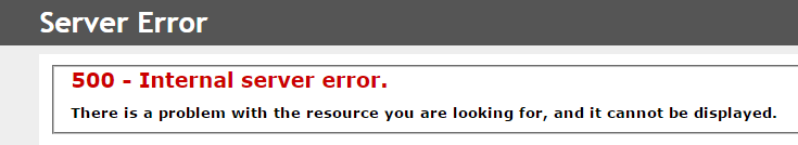 500 - Internal Server Error in SharePoint