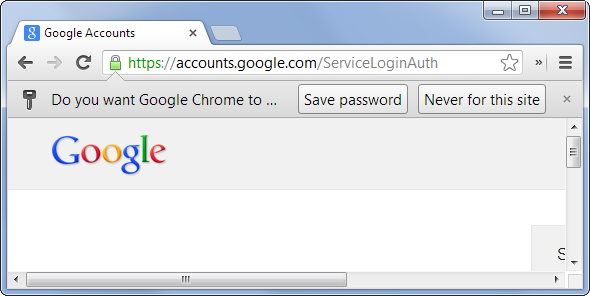See saved password in browser