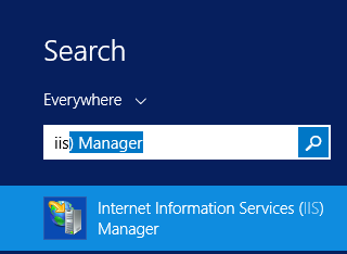 Open IIS Manager