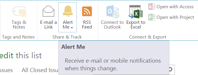 Alert me button is missing in SharePoint 2016