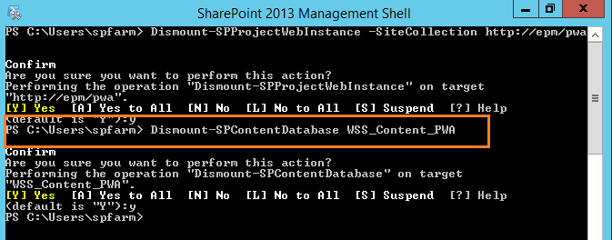 Dismount PWA 2016 Content Database