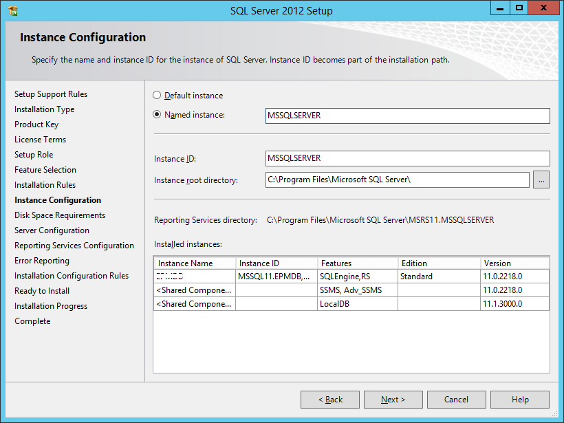 Instance Configuration