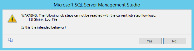 the following job steps cannot be reached with the current job step flow logic