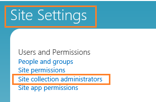 Site collection administrator in SharePoint