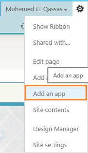 Add an app in SharePoint