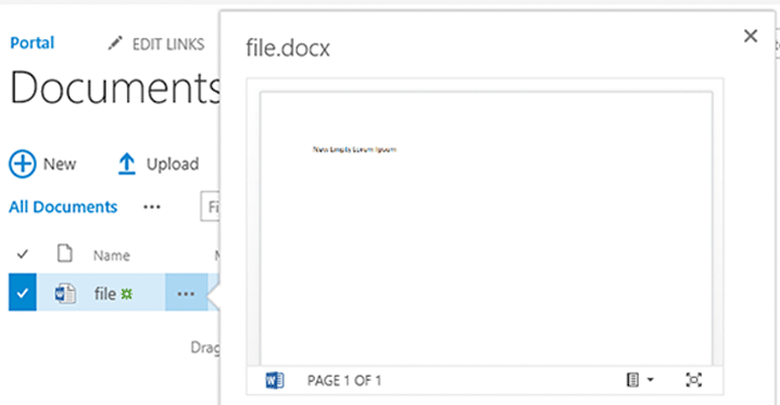 Doc Preview in SharePoint 2016