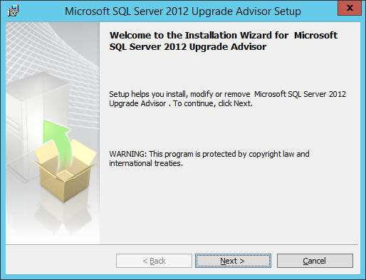 Install SQL Server 2012 Upgrade Advisor wizard