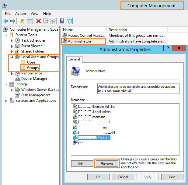 Accounts used by application pools or service identities are in the local machine Administrators group