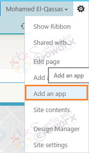 Add an App in SharePoint