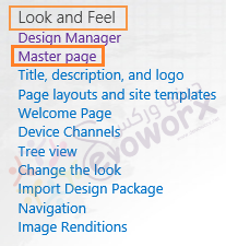 Look and Feel - Master Page - SharePoint -Devoworx