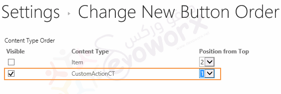 Change Content Type order