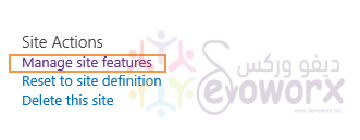 Manage Site Features in SharePoint