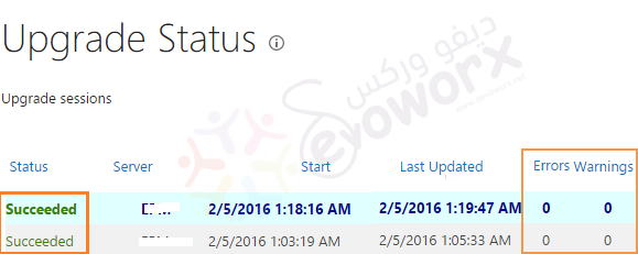 SharePoint Upgrade Status