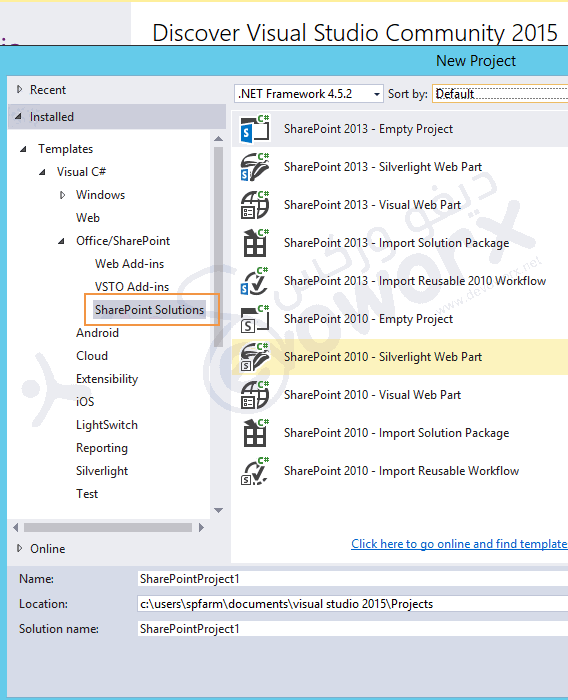 Missing SharePoint 2016 Project Template in Visual Studio 2015