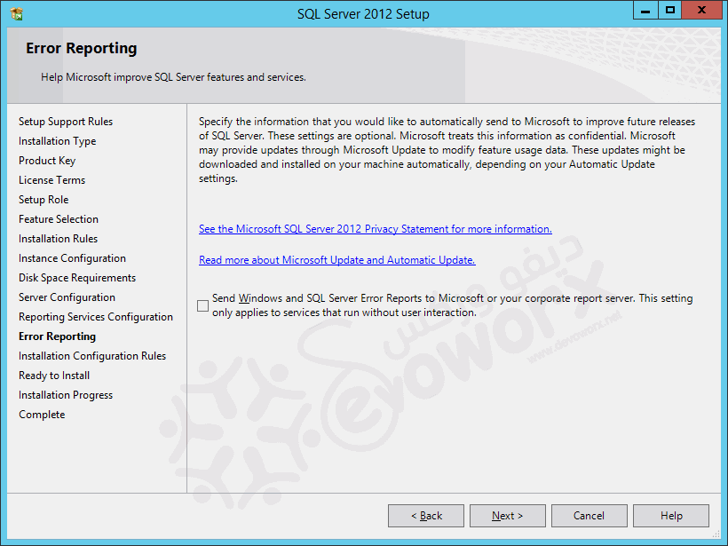 Install and Configure SQL Server Reporting Services - Error Reporting