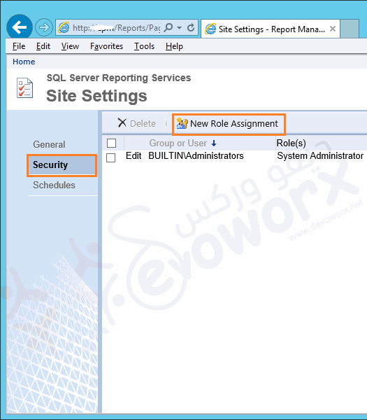 New Role assignment in SSRS