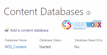 Content database in central admin after perform dismount