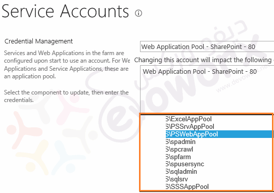 SharePoint Application service accounts