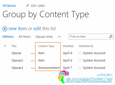 Group By Content Type in SharePoint online