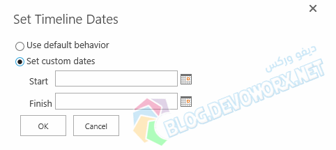 Set timeline dates in Project Server 2016