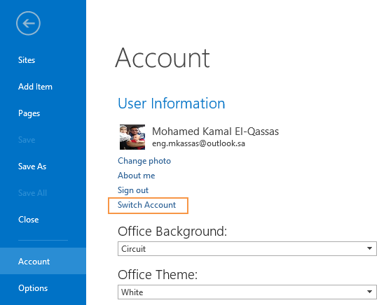 Sign in as Different User in SharePoint Designer 2013