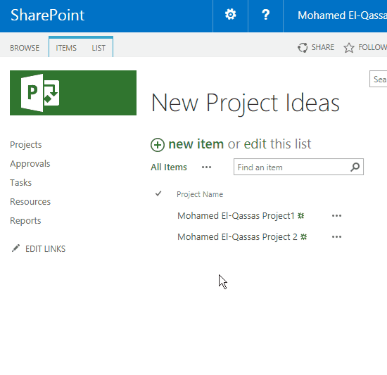 Create a new project based on SharePoint List item in Project Server 2016 - Map Fields.gif