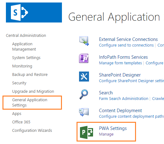 Missing Site Creation Settings in Project Server 2016