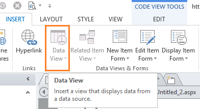 Data View is grayed out in SharePoint Designer 2013