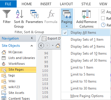 display all items for data view in SharePoint Designer