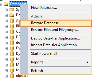 Restore PWA database