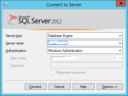 Connect to SSMS