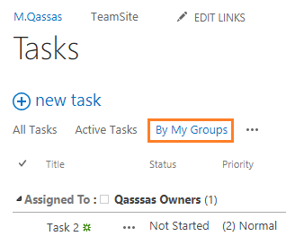 all assigned tasks to my group