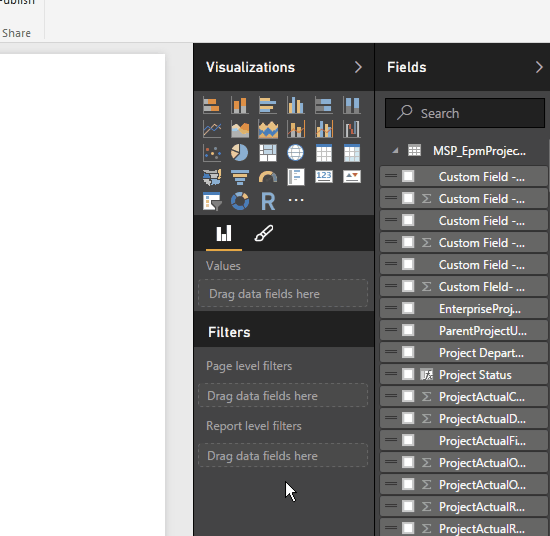 Show MSP_EpmProject_UserView in Power BI