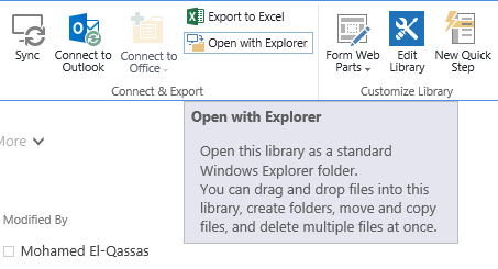 SharePoint open with explorer not working