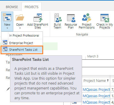 Project Types In Project Server 2016