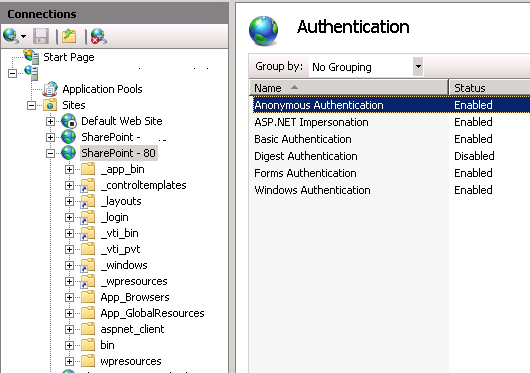 Enable Anonymous Authentication for SharePoint 2016